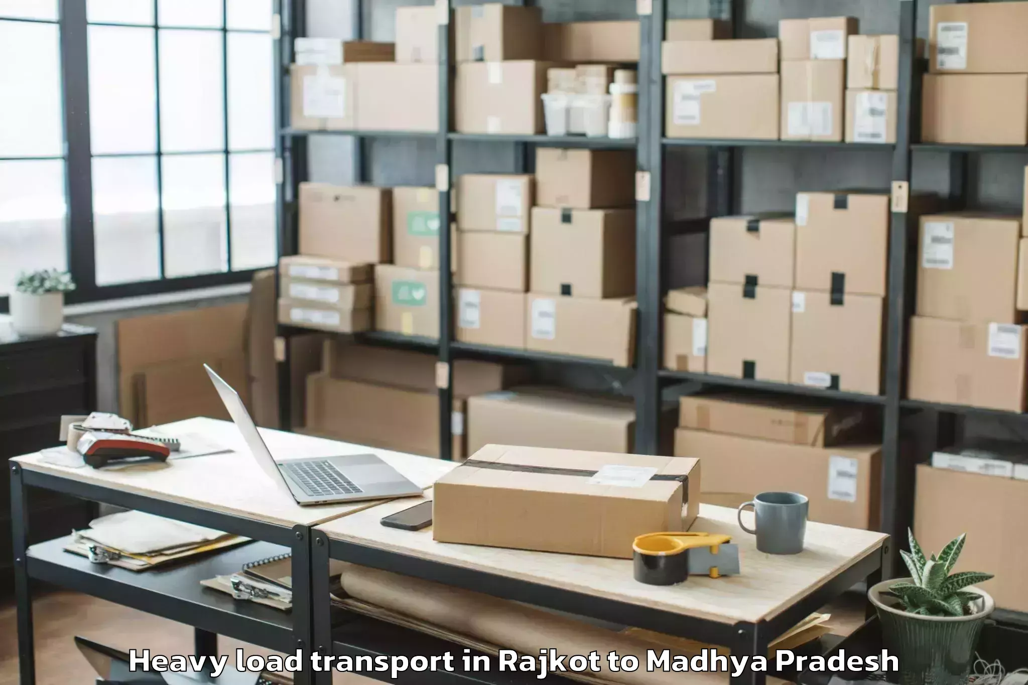 Easy Rajkot to Burhanpur Heavy Load Transport Booking